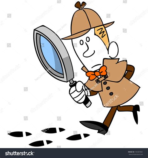 Footprint Detective Stock Vector 193387061 Shutterstock