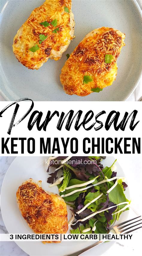 This mayo parmesan chicken is simple, quick and full of flavor! Mayo Parmesan Chicken Keto & Low Carb Recipe Only 3 ...