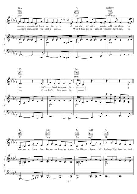 Snow, 'till death we'll be freezing yeah, you are my home, my. Preview Snowman (HX.402740) - Sheet Music Plus