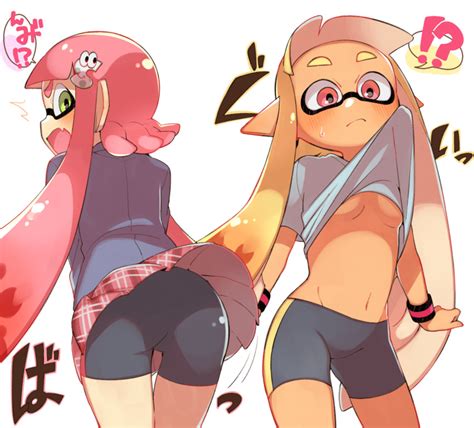 Inkling And Inkling Girl Splatoon And 1 More Drawn By Wahootarou
