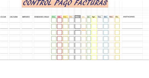 Plantilla Excel Para El Control De Pagos De Forma Fácil Pago De