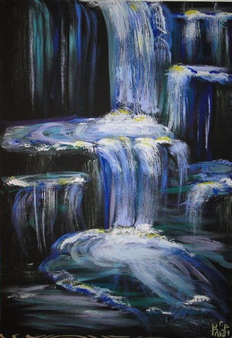 Waterfalls Acrylic Waterfall Paintings Christmas Paintings On