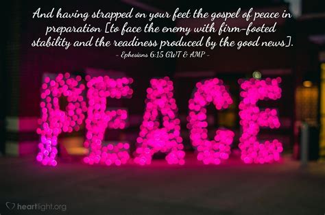 Peace Is A Weapon Of Stability And Readiness — Ephesians 615 Gwt And Amp
