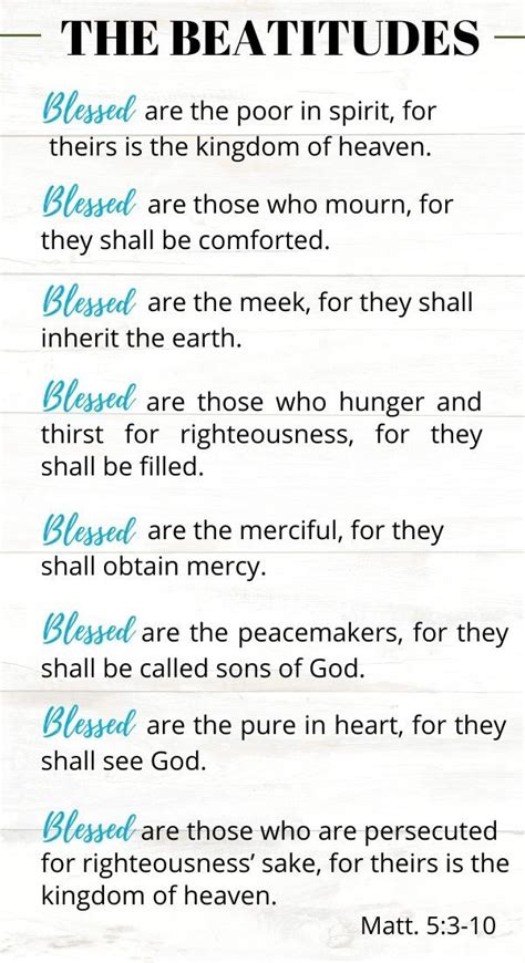 What Are The Beatitudes In The Bible Plus Free Printable Artofit