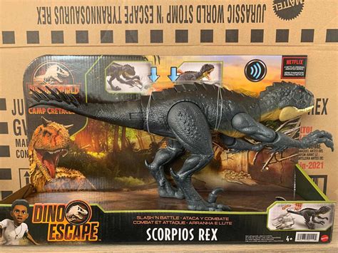 Jurassic World Dino Escape Scorpios Rex Mattel Com Som Mercado Livre