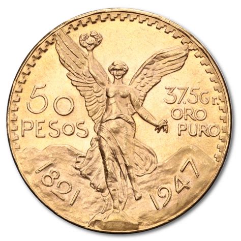 Mexican 50 Pesos 1821 1947 Gold Centenario Coin Stonex Bullion