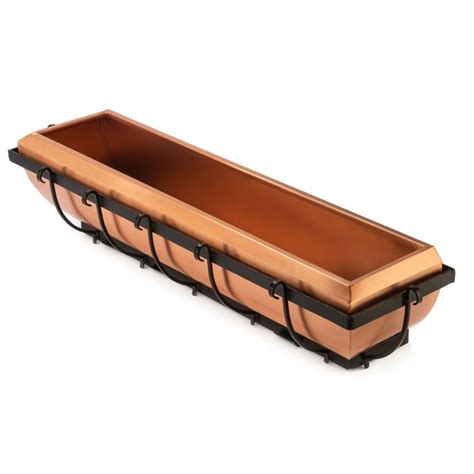 Add a delightful burst of color to your home with. Copper Window Box Hanging Planter 36" Model GAR134A From H ...