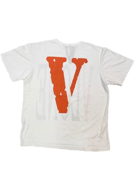 Vlone Vlone Whiteorange Staple T Shirt Xl Grailed
