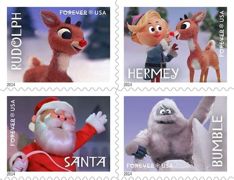 Rudolph Stamps Christmas Stamps Rudolph Red Nosed Reindeer Red