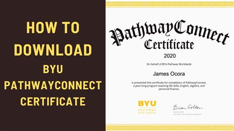 How To Download Pathwayconnect Certificate Youtube