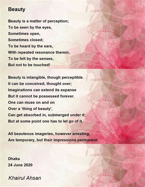 Beauty Beauty Poem By Khairul Ahsan