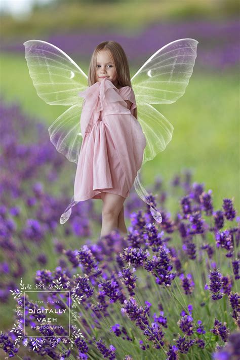 Magical Lavender Fairy With Bokeh Flower Garden And Fairytale Etsy