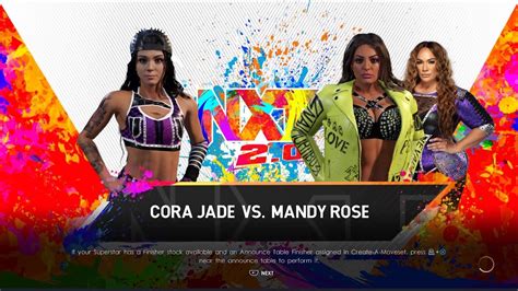 WWE 2K22 Cora Jade Vs Mandy Rose YouTube
