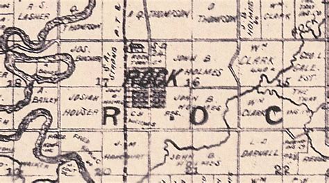 July 1892 Map Of Land Ownership In Cowley County