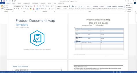 Product Document Map Template Ms Word Templates Forms
