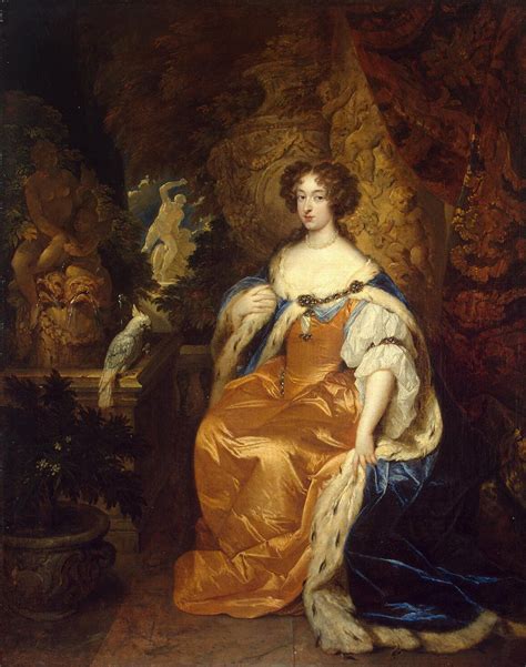 Portrait Of Mary Stuart Ii Painting Netscher Caspar Oil Paintings