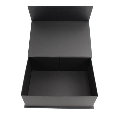 Custom Luxury Black Cardboard Boxes Design Your Logo Packaging Magnetic