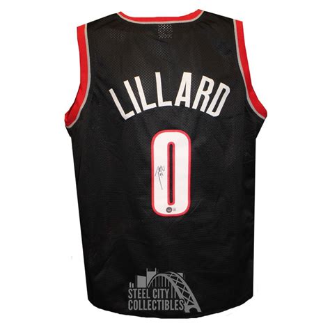 Damian Lillard Autographed Portland Custom Black Basketball Jersey Bas Steel City Collectibles