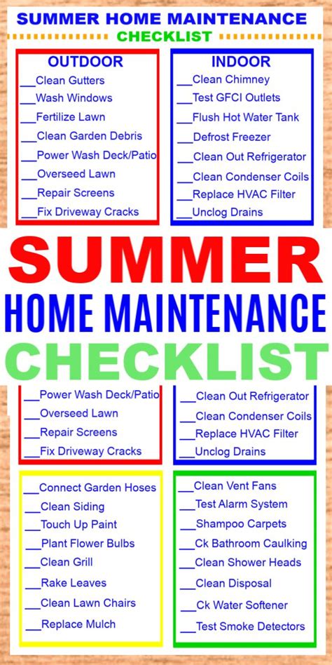 A Summer Home Maintenance Checklist Will Help You Get Your Home Ready