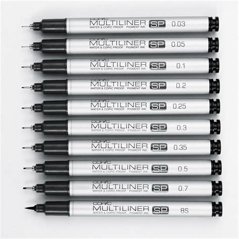 Copic Multiliner Sp Black Fineliner Pens