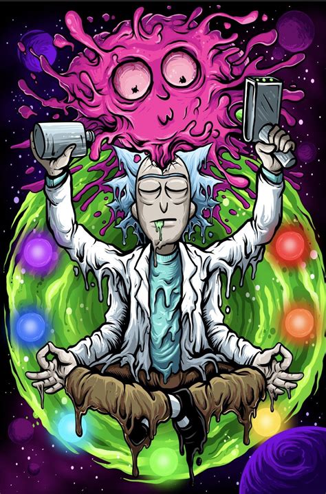 Acid Wallpaper Rick And Morty Trippy