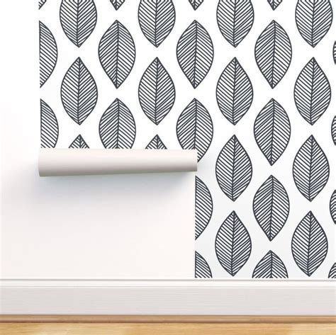 Gray Leaf Wallpaper Leaf On Repeat By Jillcookdesigns Leaf Custom