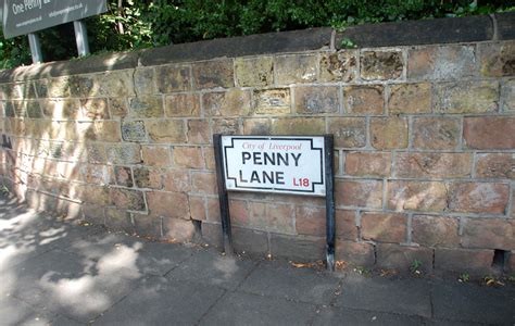 Penny Lane Road Signs In Liverpool Have Been Vandalised Following