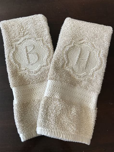 Monogrammed Hand Towel Initial Hand Towel Decorative Towel