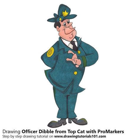 Officer Dibble From Top Cat With Promarkers Promarkers Cat Top Drawing Tutorials Step By Step