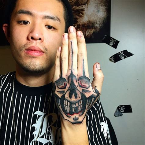 80 Best Skull Tattoos On Hand Tattoo Designs