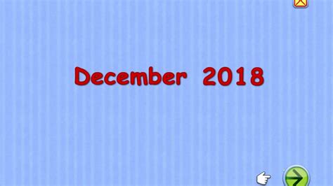 December 2018 Calendar Starfall Youtube