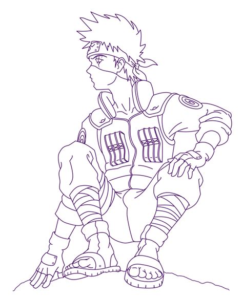 Kakashi Sensei Line Art By Pengwynfiend On Deviantart