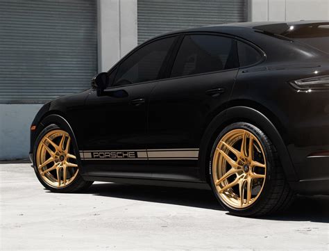 Retro Porsche Cayenne Turbo Gt Flaunts Satin Gold Wheels Fit For The