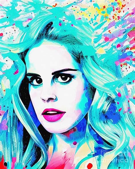 Lana Del Rey Abstract Art Mixed Media By Lisa Von Fine Art America
