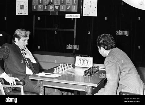 Chess Star Bobby Fischer Of New York Left And Russian World Champion