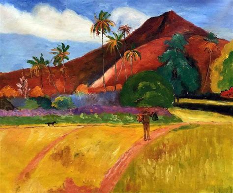 Gauguin Tahitian Mountains 1893 Reproduction Oil Paintings