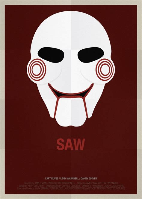 Jigsaw y su aprendiz amanda están muertos. Máscaras famosas de películas hechas póster | Carteles de películas famosas, Carteles de cine ...