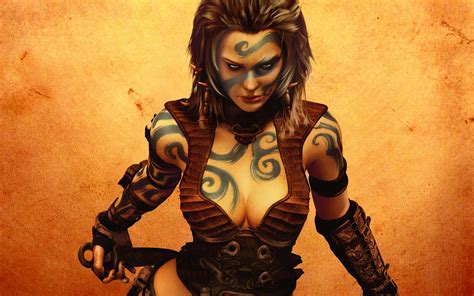 Age Of Conan Thief Desktop Wallpaper Warrior Girl Barbarian Woman
