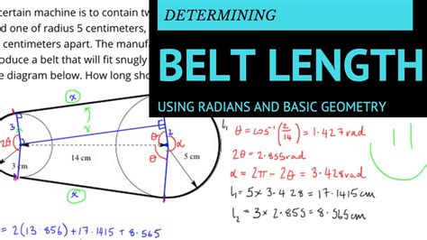 If you already have a belt that you need to measure, you can use a flexible measuring tape or read. Finding the Length of a Belt Using Radians and Simple ...