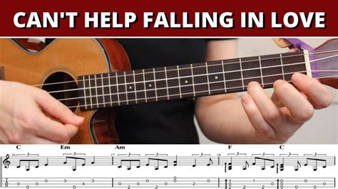 Can T Help Falling In Love Beautiful Ukulele Chord Melody Fingerstyle Tutorial With Tabs