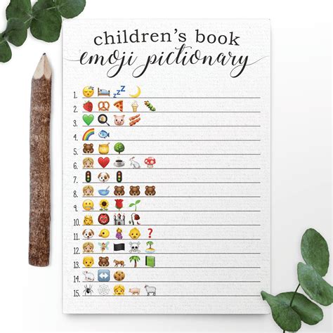Childrens Books Emoji Pictionary Baby Shower Game Images Images And