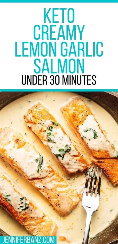 Smoked salmon and cucumber ham wraps. Keto Creamy Lemon Garlic Salmon Recipe • Low Carb with ...