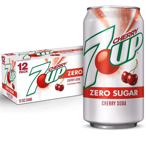7up Cherry Zero Sugar Soda 12 Fl Oz Cans 12 Pack