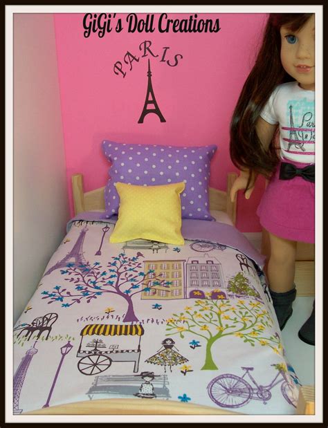purple paris doll bedding for american girl doll etsy doll beds small accent pillows