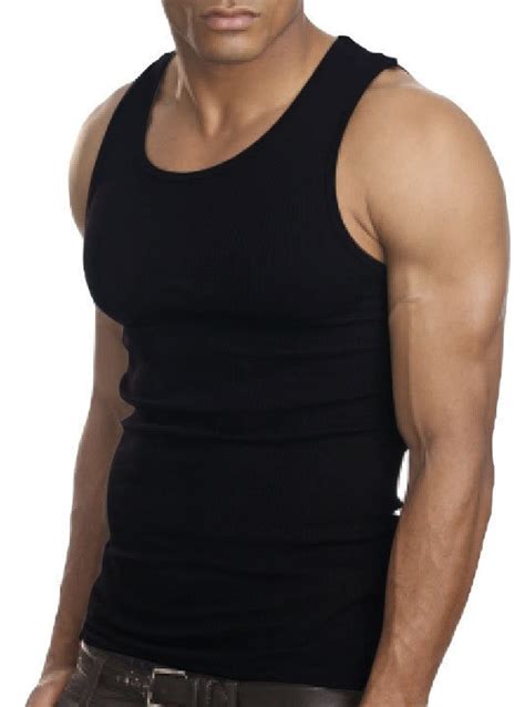 muscle men top quality 100 premium cotton a shirt wife beater ribbed tank top wife beater tank