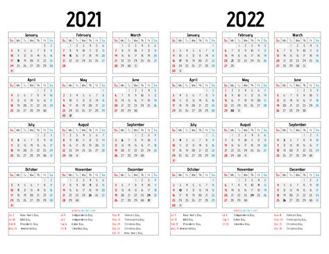 Printable Calendar Two Year Calendar Template Calendar Porn