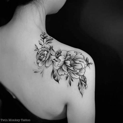 39 Black And White Peony Tattoos Designs And Ideas