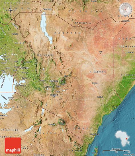 Satellite Map Of Kenya