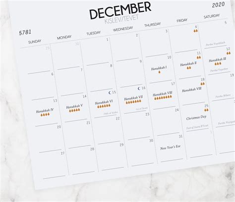 Printable List Of Jewish Holidays 2020 Calendar Template Printable Zohal