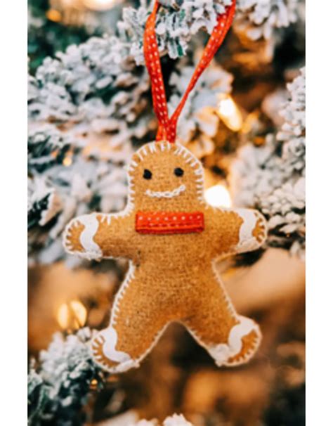 Ornament Felt Gingerbread Man Echo Bookstore And Nursery